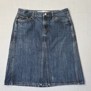 Vintage GAP Denim Skirt 8 Short Dark Wash Jean Y2K Retro Boho Country Western